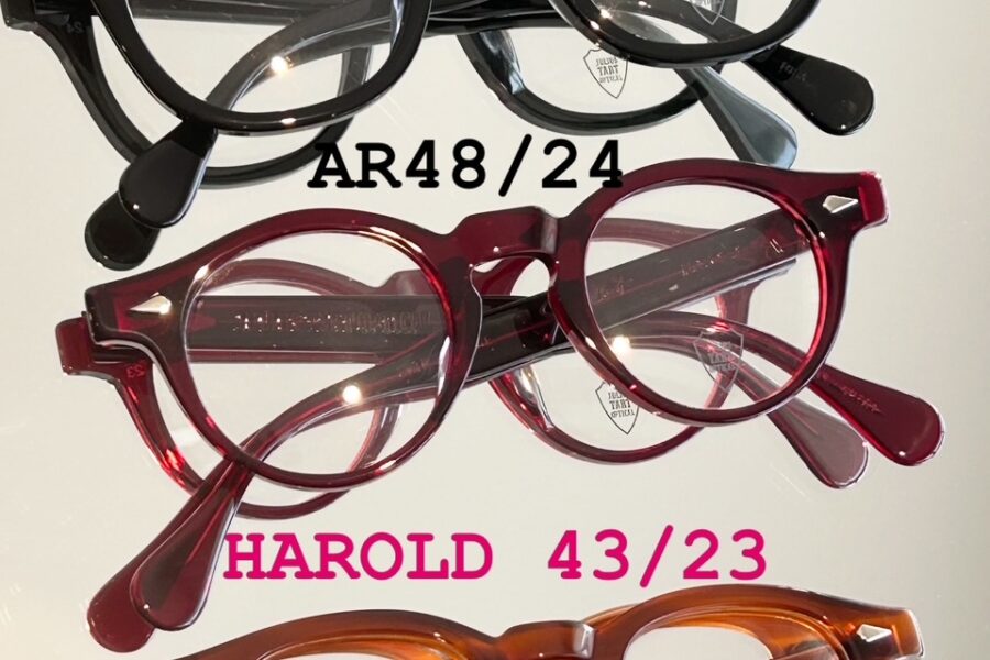 JULIUS TART OPTICAL AR 42□22 size が、とにかく可愛い🩷 並べてみました。